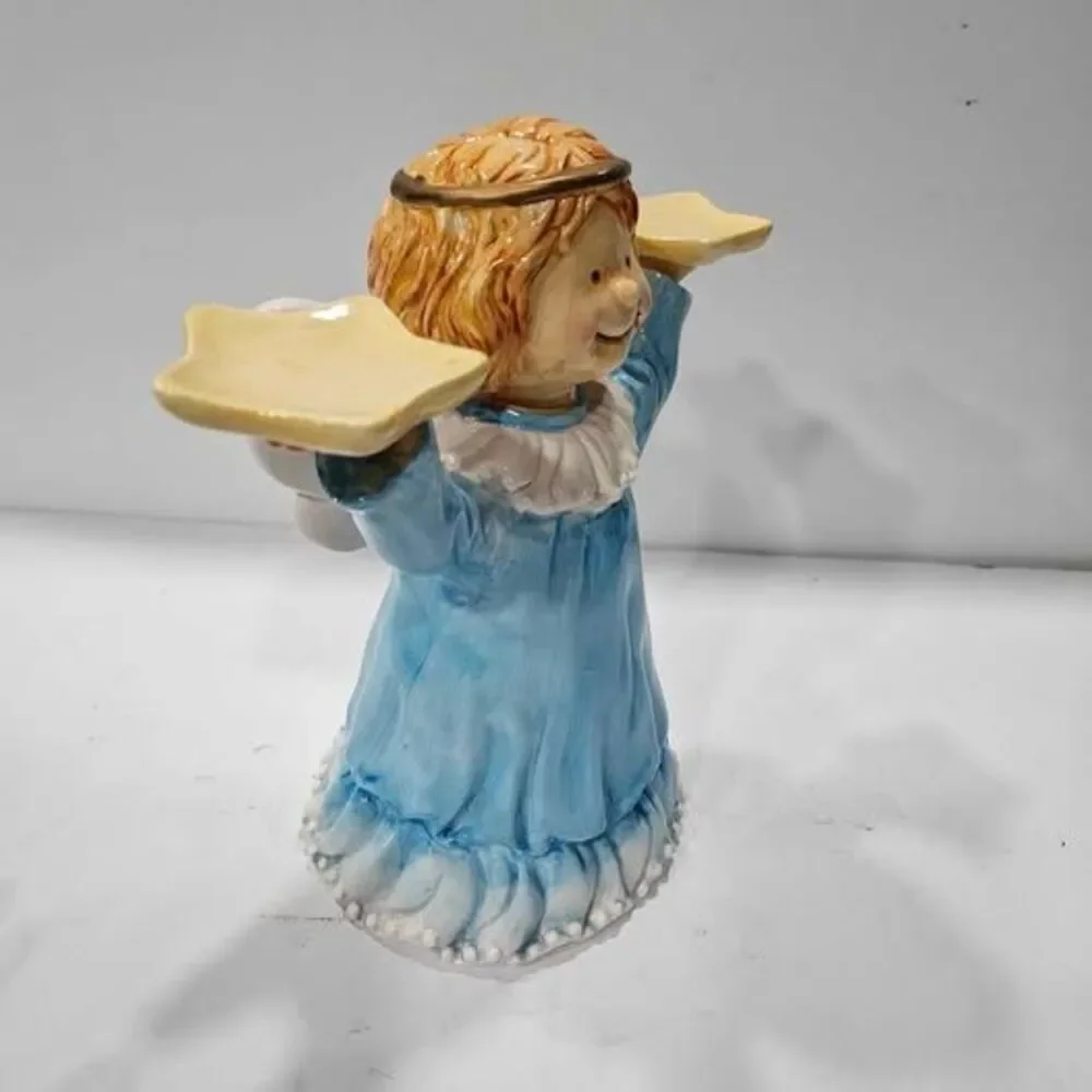 Ceramic Angel Figurine Star Holders